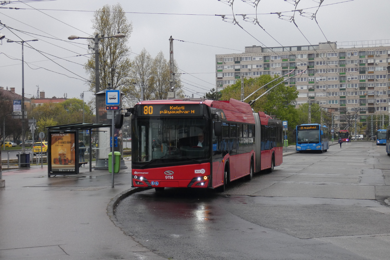 Будапешт, Solaris Trollino IV 18 Škoda № 9114
