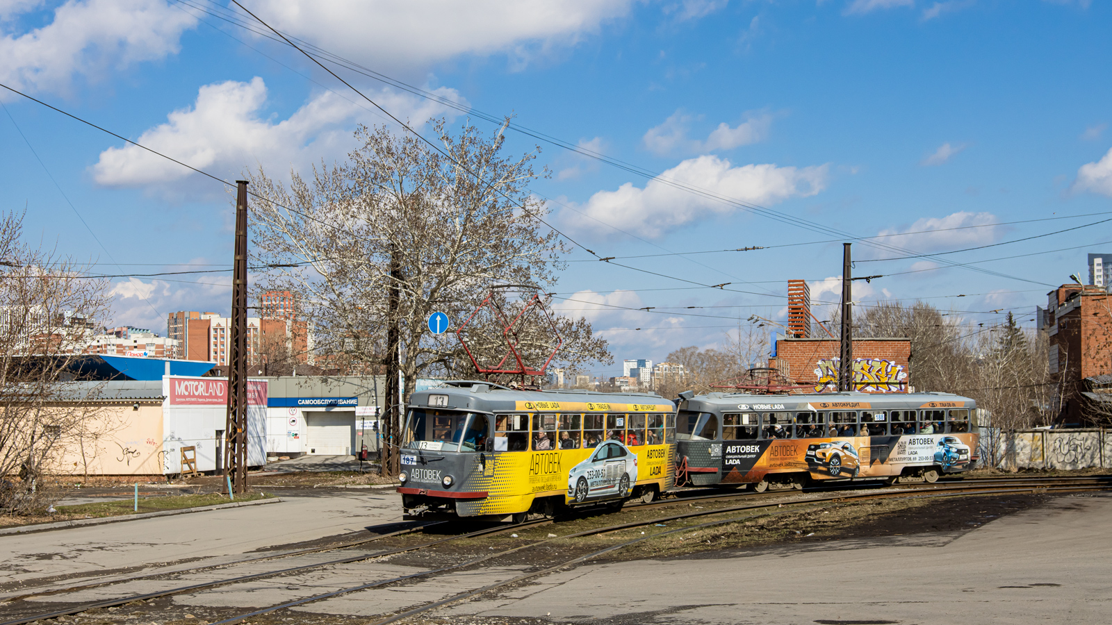 Yekaterinburg, Tatra T3SU # 187; Yekaterinburg, Tatra T3SU # 188