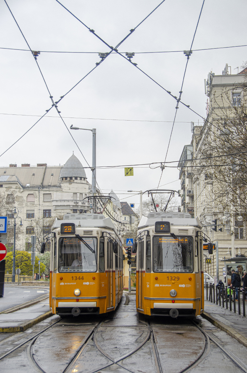 Будапешт, Ganz-Hunslet KCSV7 № 1344; Будапешт, Ganz-Hunslet KCSV7 № 1329