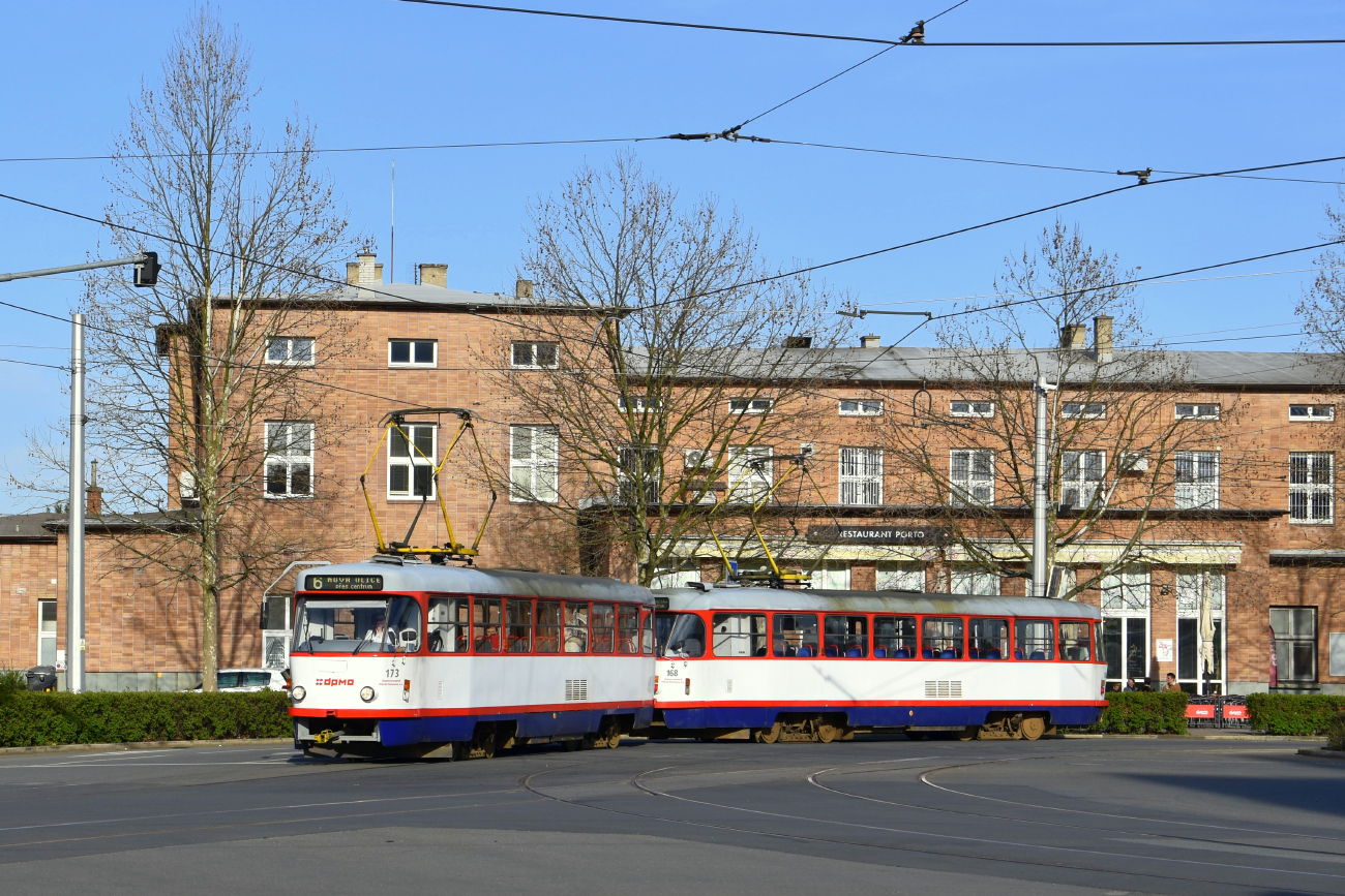 Оломоуц, Tatra T3R.P № 173; Оломоуц, Tatra T3R.P № 168 Оломоуц, Tatra T3R.P № 173; Оломоуц, Tatra T3R.P № 168