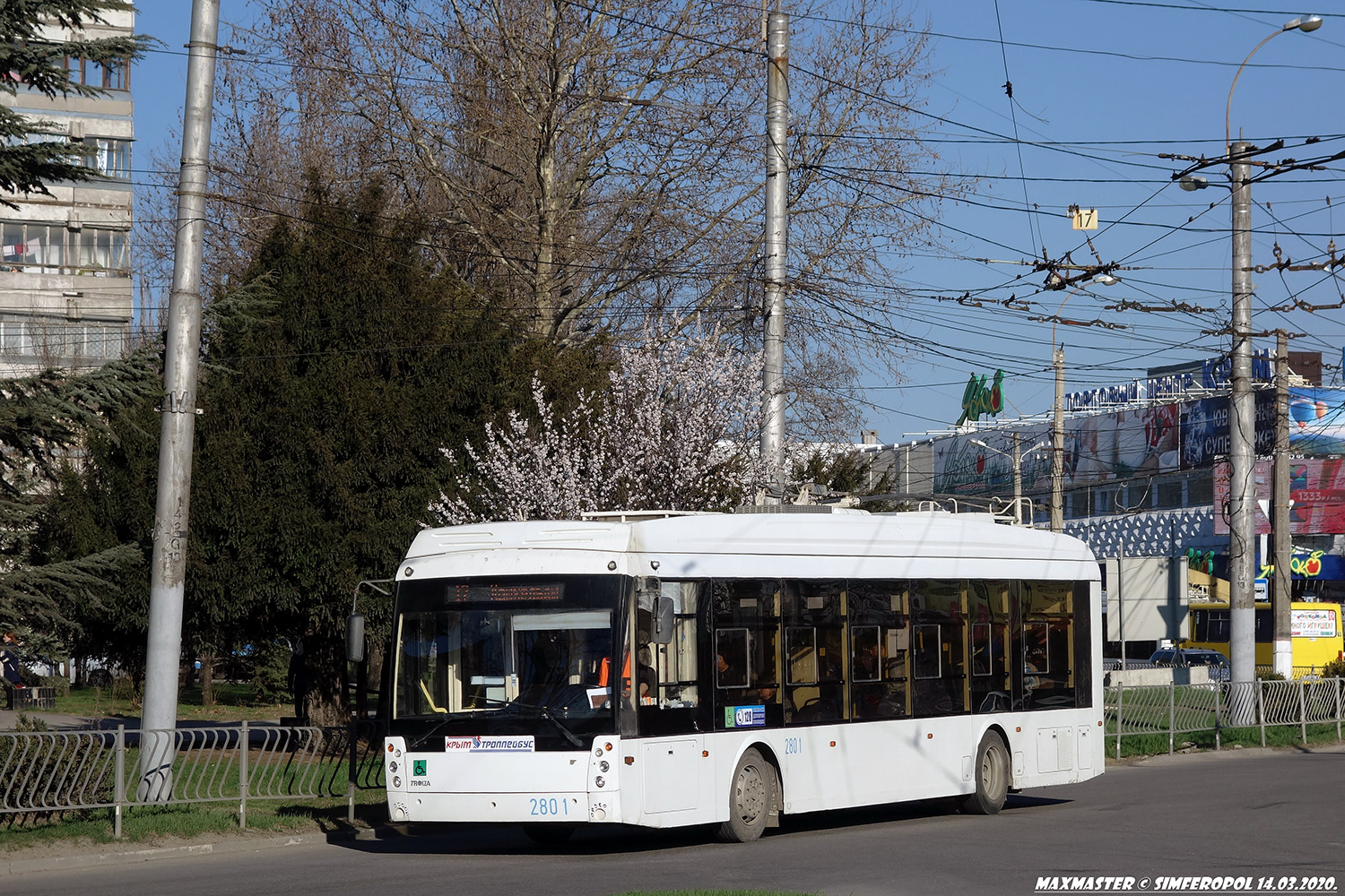 Крымский троллейбус, Тролза-5265.03 «Мегаполис» № 2801; Крымский троллейбус — Движение троллейбусов без КС (автономный ход)