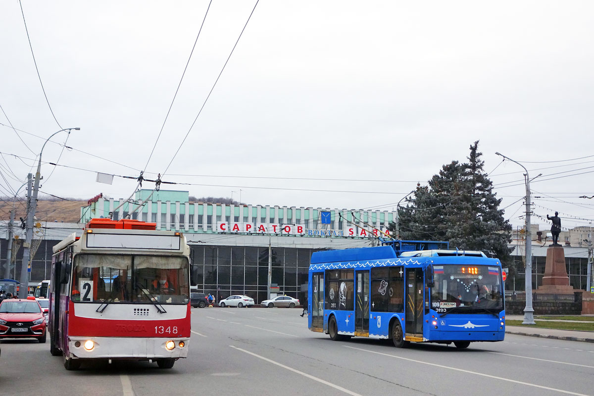 Saratov, ZiU-682G-016.02 № 1348; Engels, Trolza-5265.00 “Megapolis” № 3193