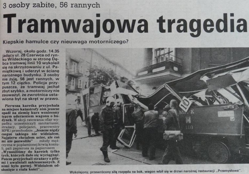 Познань, Konstal 105N № 110; Познань — Происшествия; Транспортные статьи