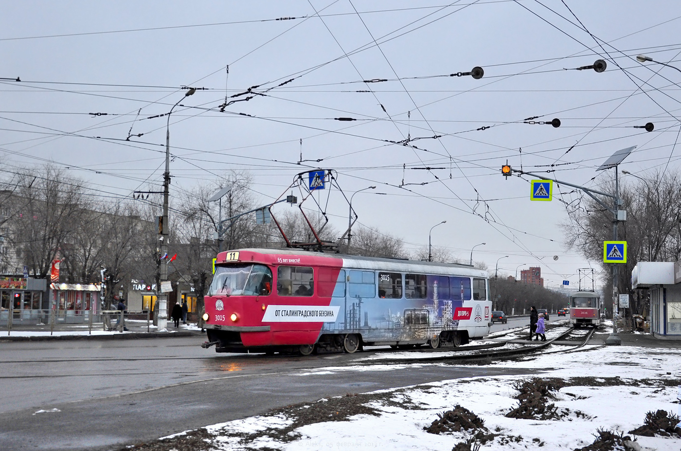 Волгоград, Tatra T3SU (двухдверная) № 3015