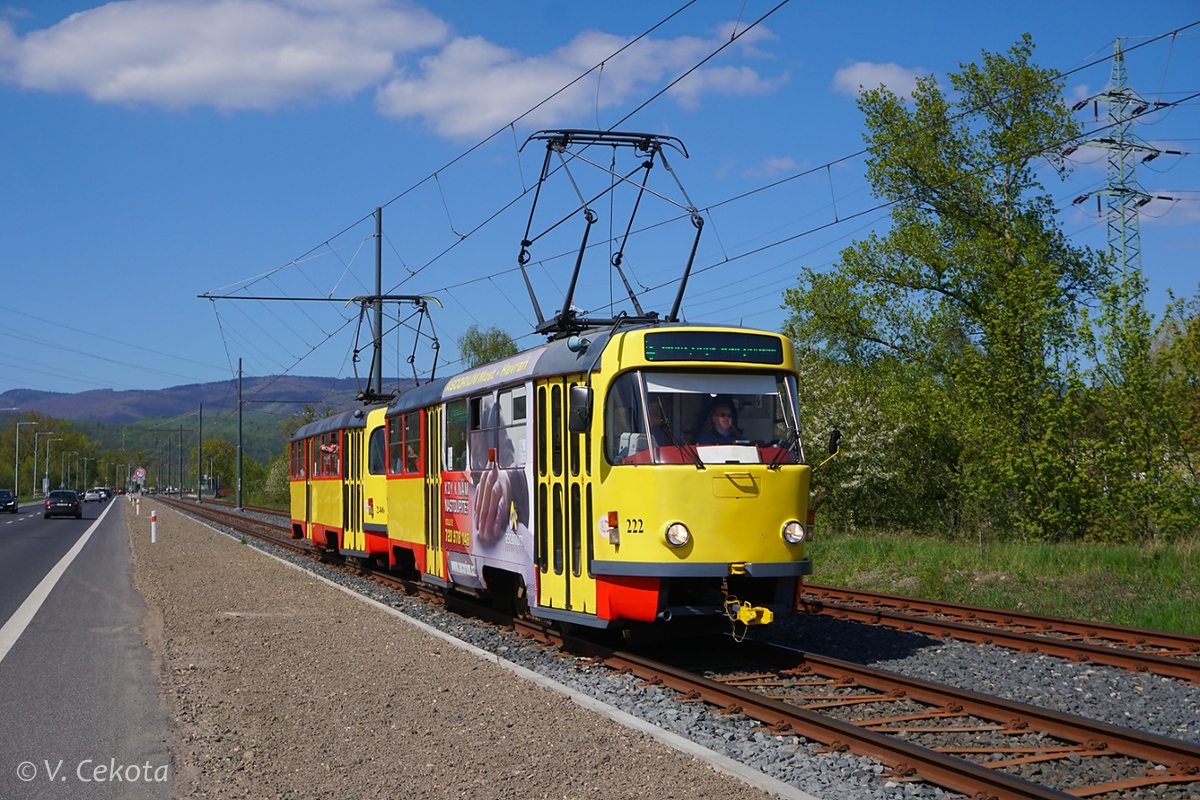 Most ― Litvínov, Tatra T3M.3 Nr 222 Most ― Litvínov, Tatra T3M.3 Nr 222