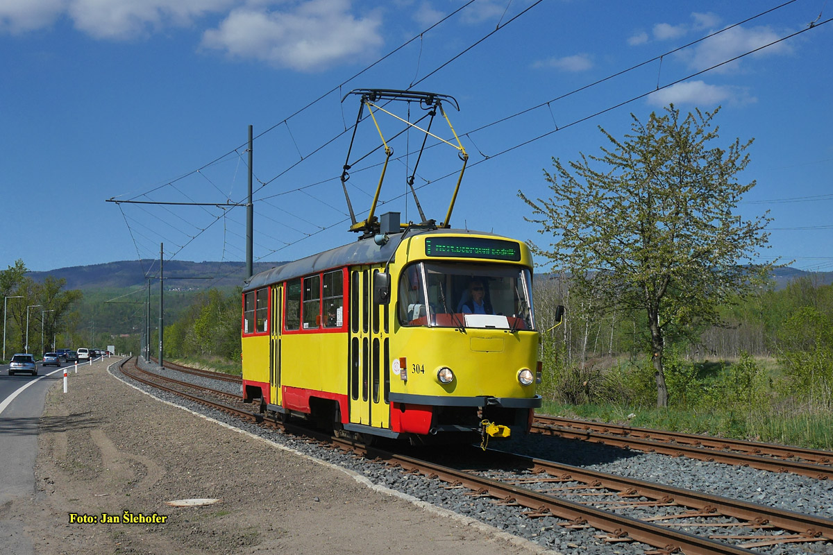 Мост ― Литвинов, Tatra T3M.3 № 304