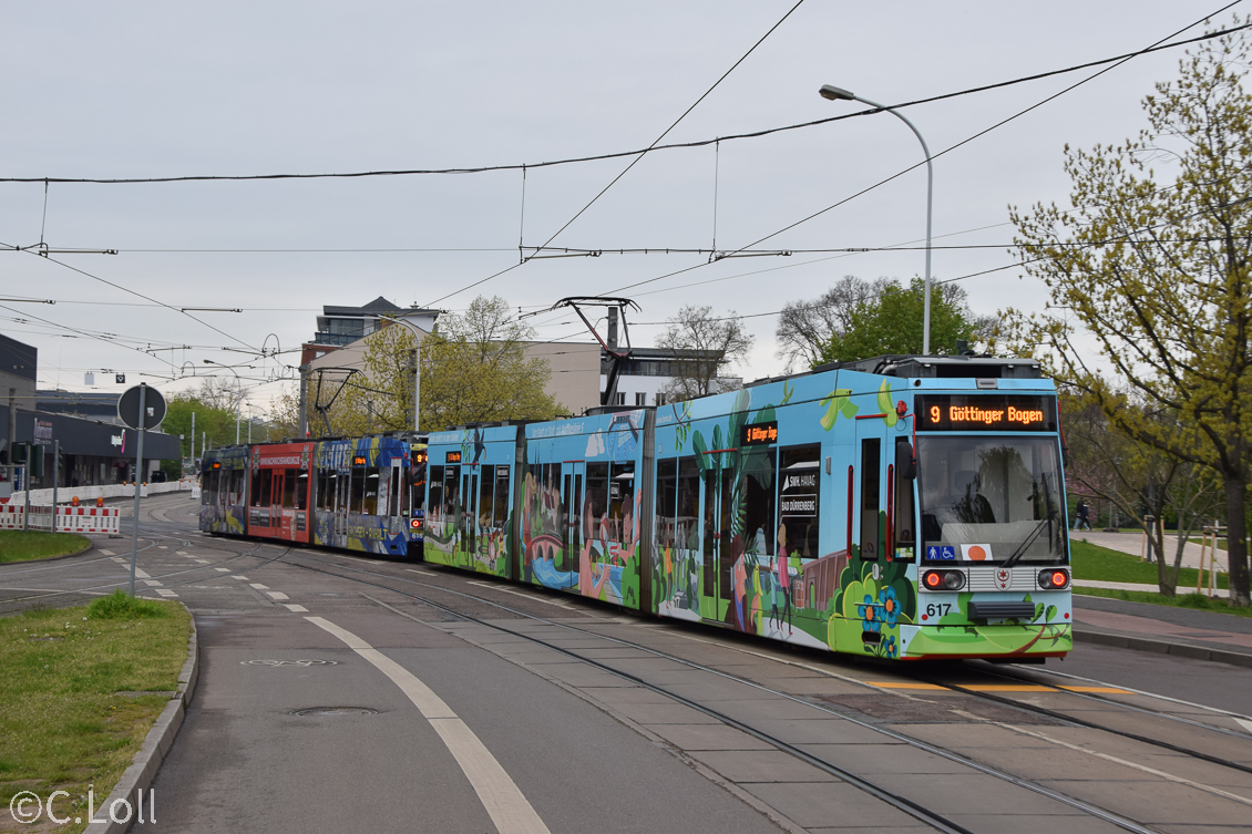 Галле, Duewag MGT6D № 617; Галле, Duewag MGT6D № 616