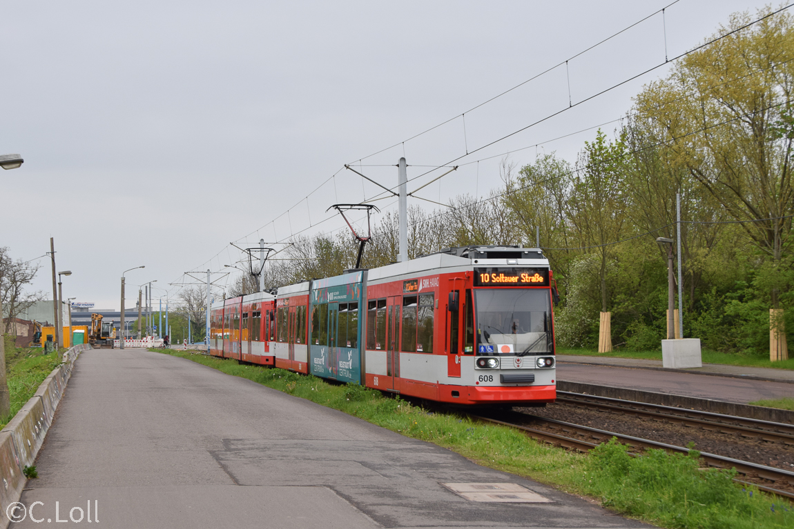 Галле, Duewag MGT6D № 608; Галле, Duewag MGT6D № 603