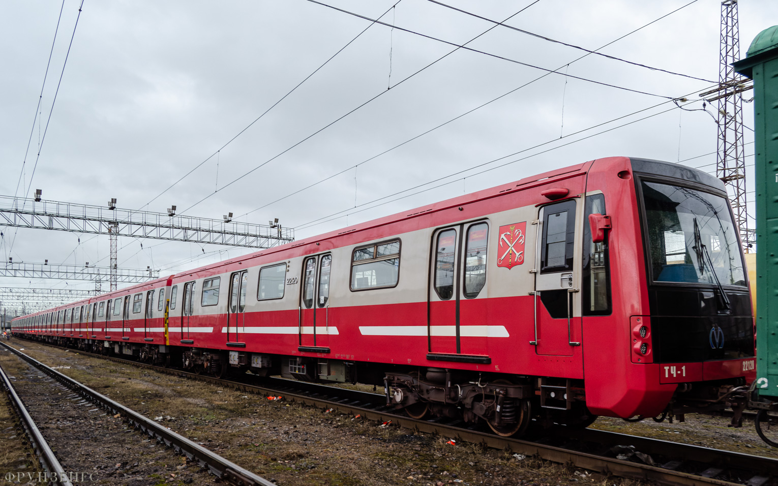 Санкт-Петербург, 81-722.1 (ОЭВРЗ) № 22120; Санкт-Петербург — Метрополитен — Перегонка вагонов метро по ж/д