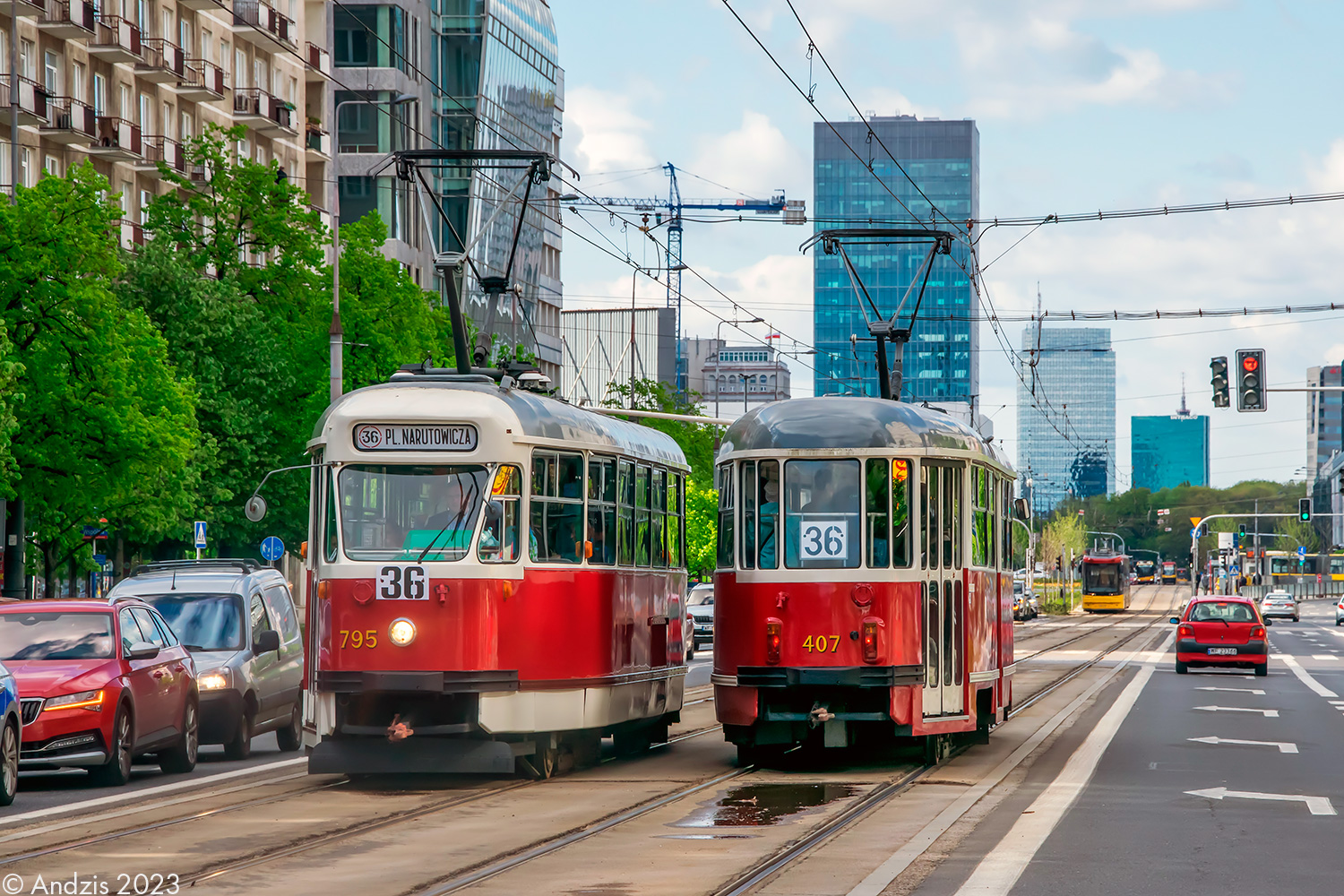 Warsaw, Konstal 13N № 795; Warsaw, Konstal 13N № 407