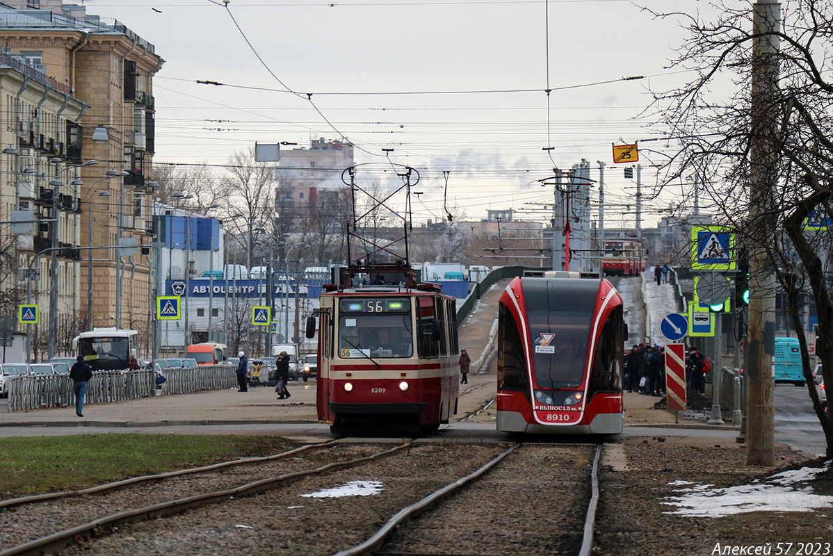 Санкт-Петербург, ЛВС-86К № 8209; Санкт-Петербург, 71-931М «Витязь-М» № 8910