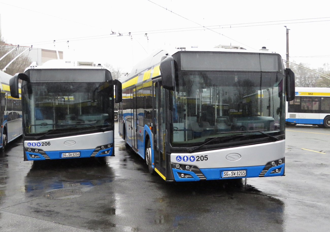 Solingen, Solaris Trollino IV 12 Kiepe № 205; Solingen, Solaris Trollino IV 12 Kiepe № 206