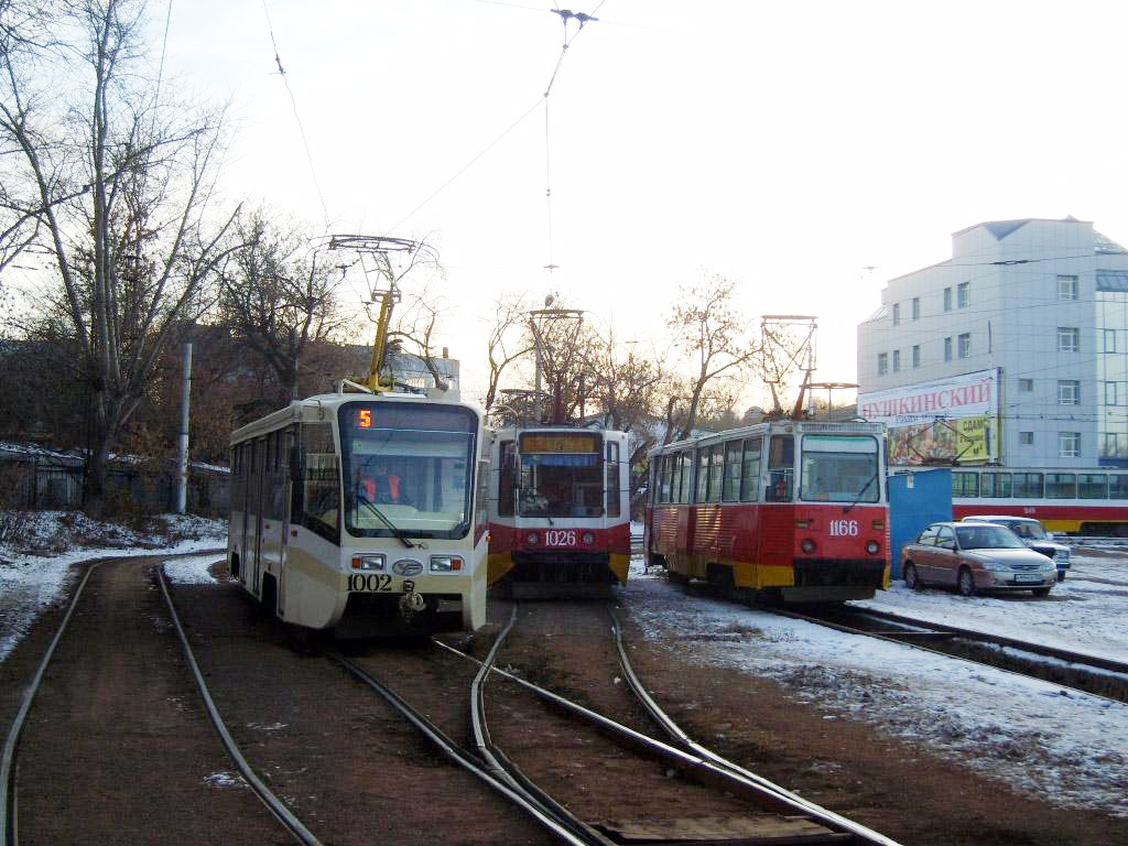 Уфа, 71-619А № 1002; Уфа, 71-605А № 1166