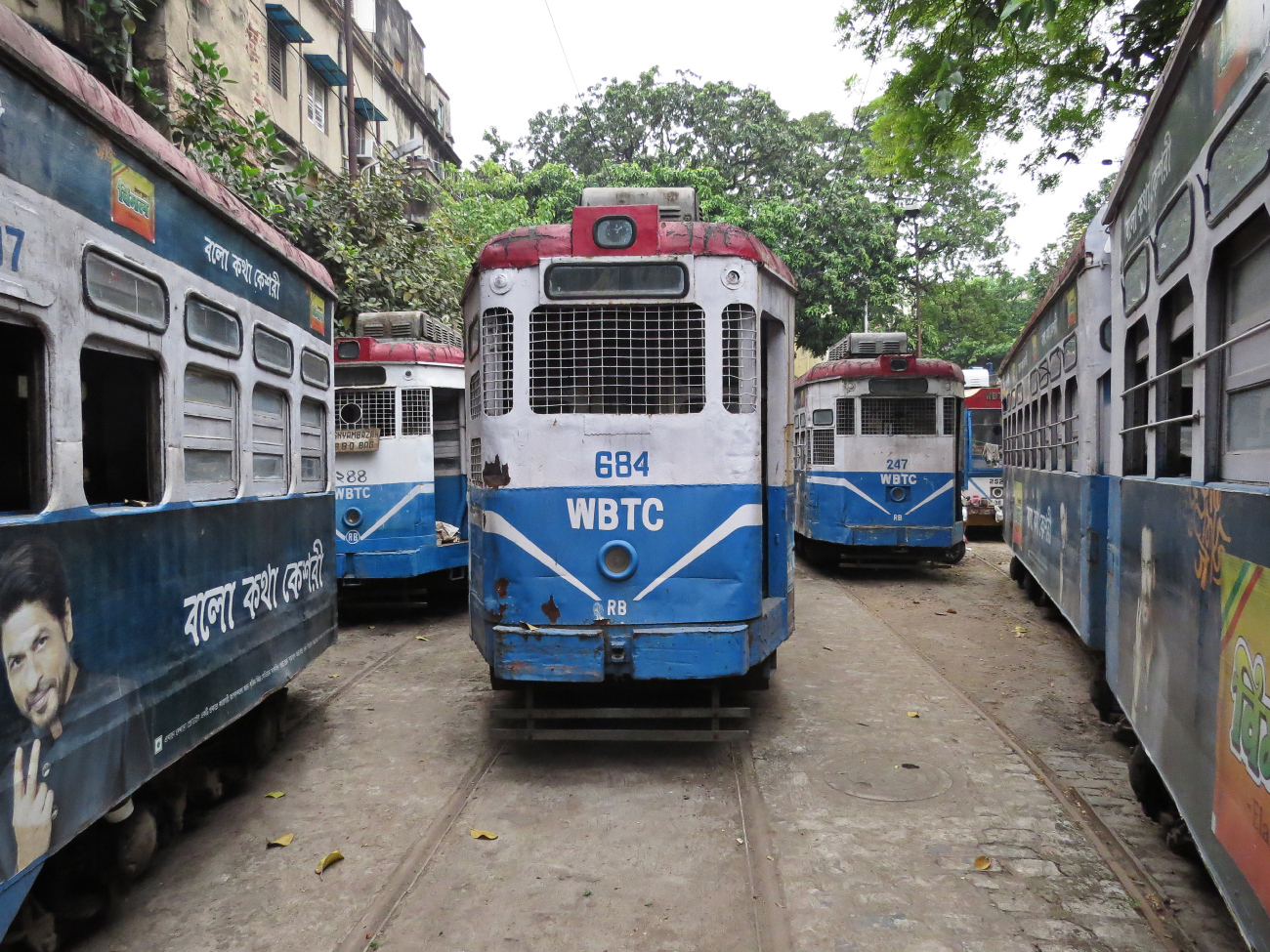 Калькутта, Series 207-281 № 244 (২৪৪); Калькутта, Series 681-700 № 684 (৬৮৪); Калькутта, Series 207-281 № 247 (২৪৭); Калькутта — Трамвайные линии и инфраструктура