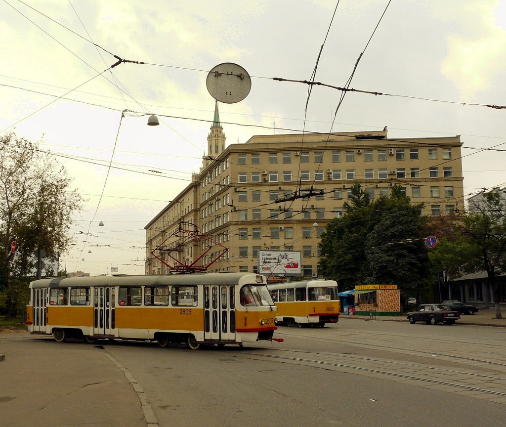 Москва, Tatra T3SU № 2805