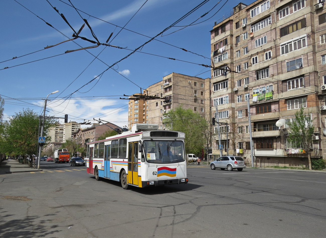 Ереван, Škoda 14Tr № 62; Ереван — Троллейбусные линии и инфраструктура
