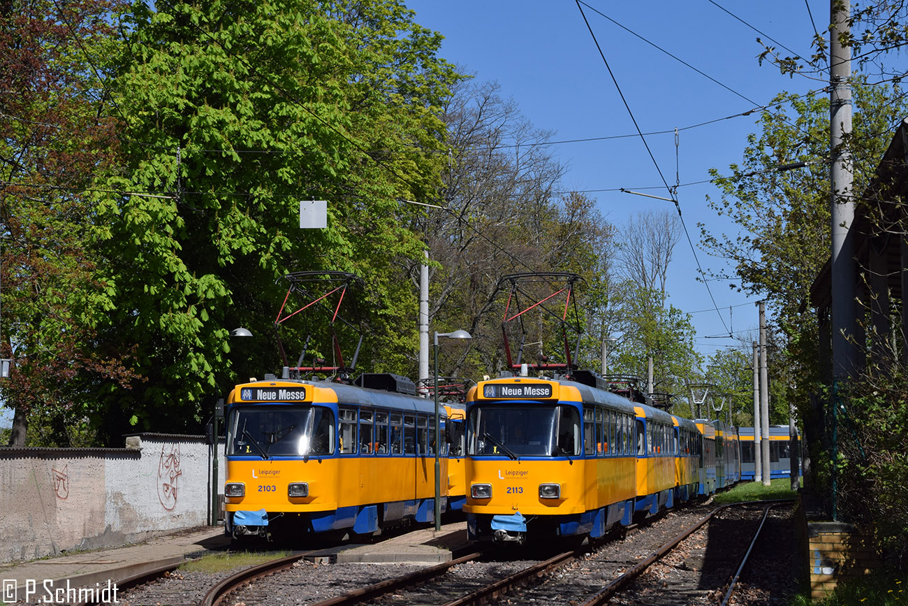 Лейпциг, Tatra T4D-M1 № 2113; Лейпциг, Tatra T4D-M1 № 2103