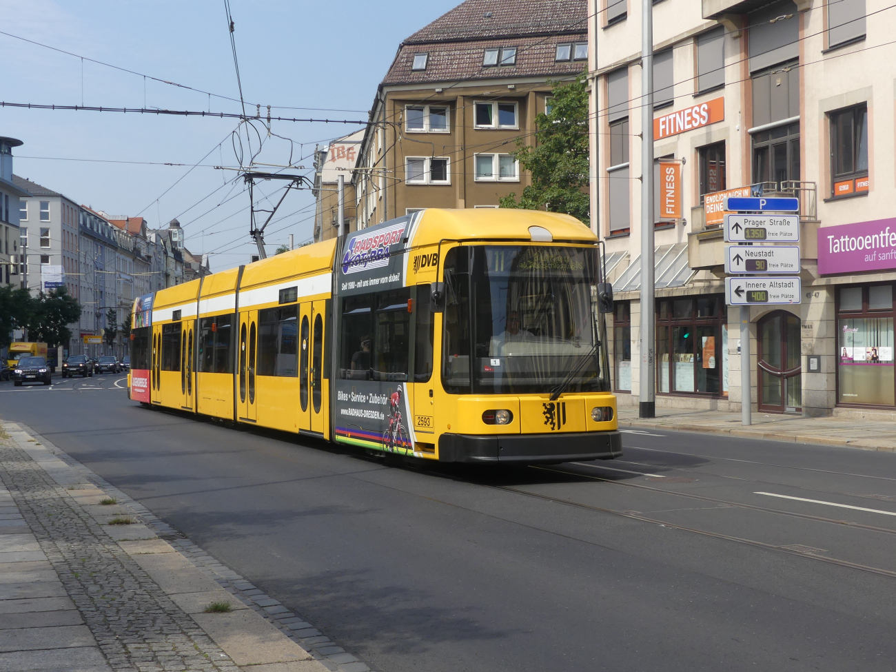 Дрезден, SachsenTram NGT 6 DD ZR № 2593