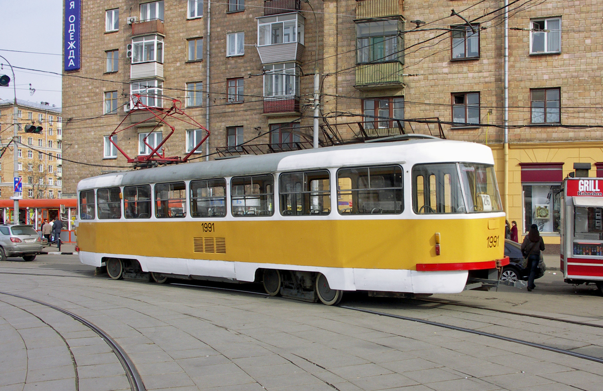 Москва, Tatra T3SU № 1991