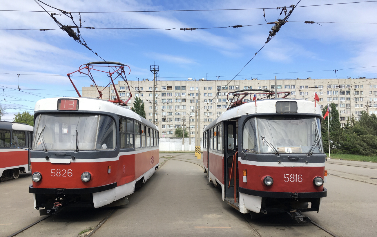 Волгоград, Tatra T3SU № 5826; Волгоград, Tatra T3SU № 5816