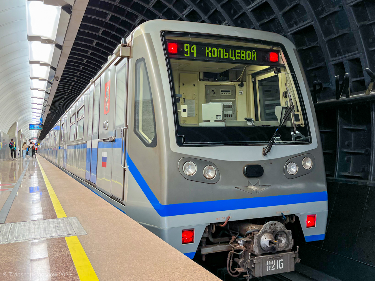 Moszkva, 81-740.4 “Rusich” — 0216; Moszkva — 88 year Moscow metro anniversary Parade and exhibition of metro cars on 13/05/2023 — 16/05/2023
