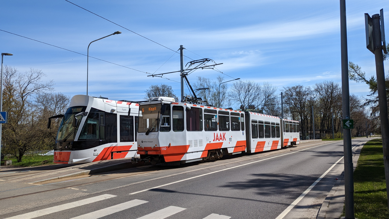 Таллин, CAF Urbos AXL № 506; Таллин, Tatra KT6TM № 110