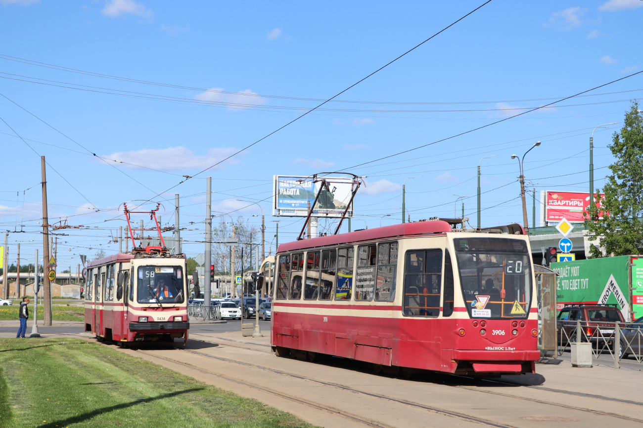 Санкт-Петербург, 71-134К (ЛМ-99К) № 0438; Санкт-Петербург, 71-134А (ЛМ-99АВН) № 3906