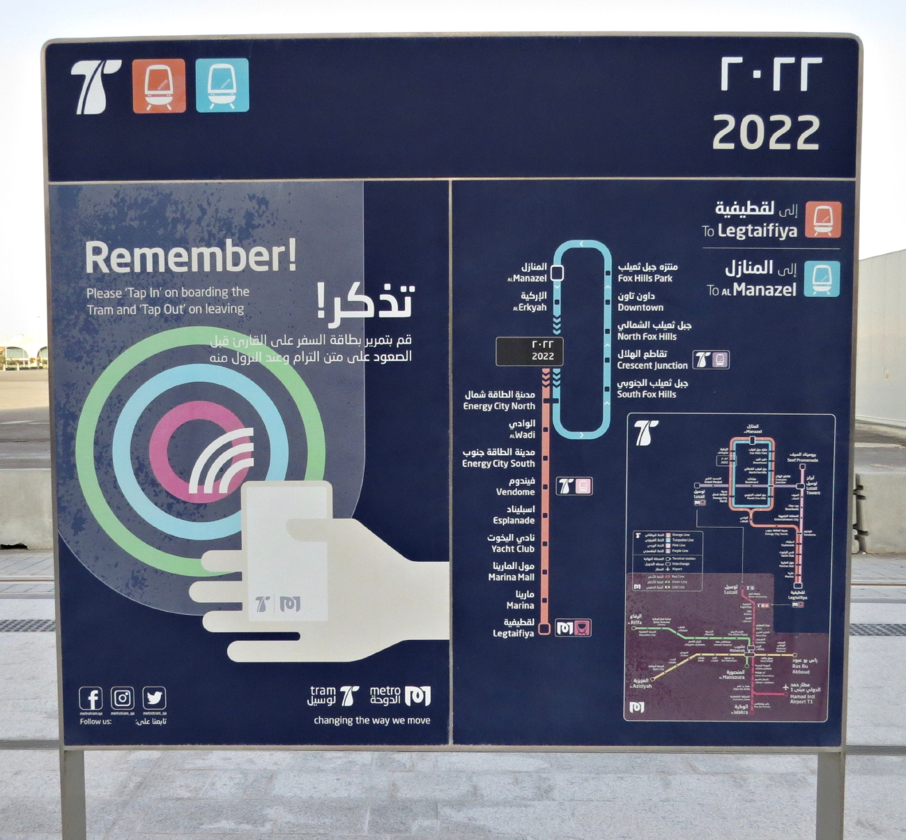 Лусаил — Схемы; Лусаил — Трамвайные линии и инфраструктура