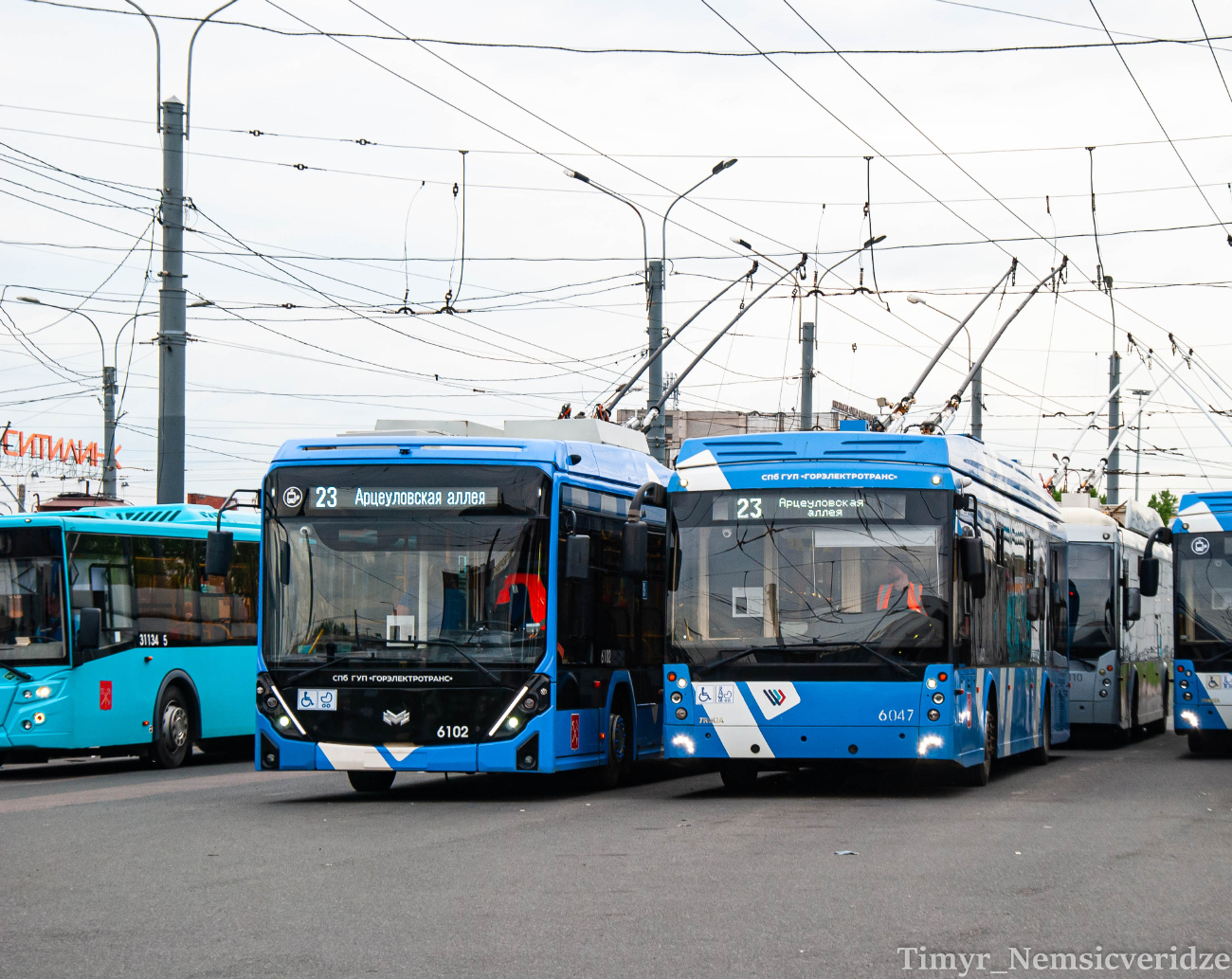 Saint-Petersburg, BKM 32100D «Olgerd» Br. 6102; Saint-Petersburg, Trolza-5265.08 “Megapolis” Br. 6047