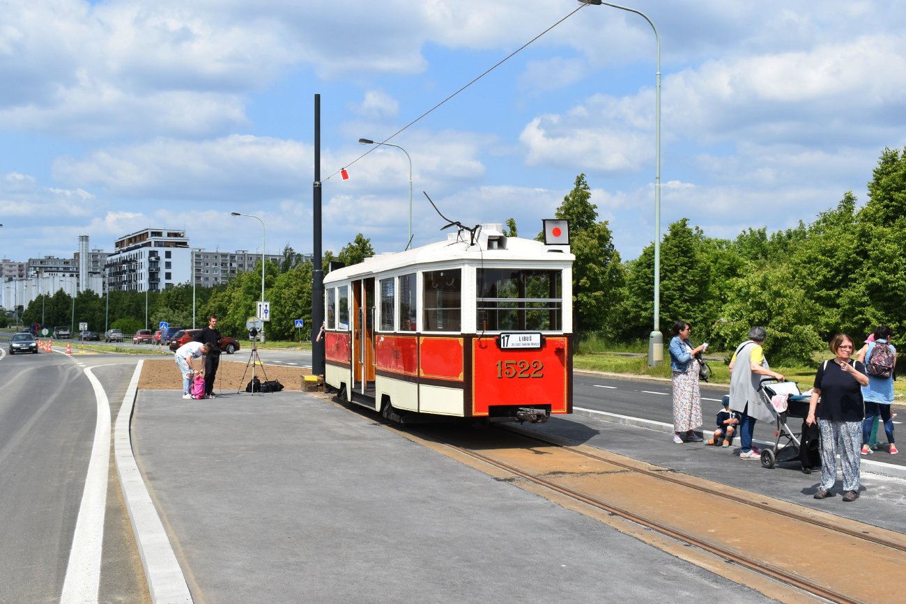 Прага, Ringhoffer серии 1301-1580 № 1522; Прага — Открытие новой трамвайной линии Sídliště Modřany — Libuš