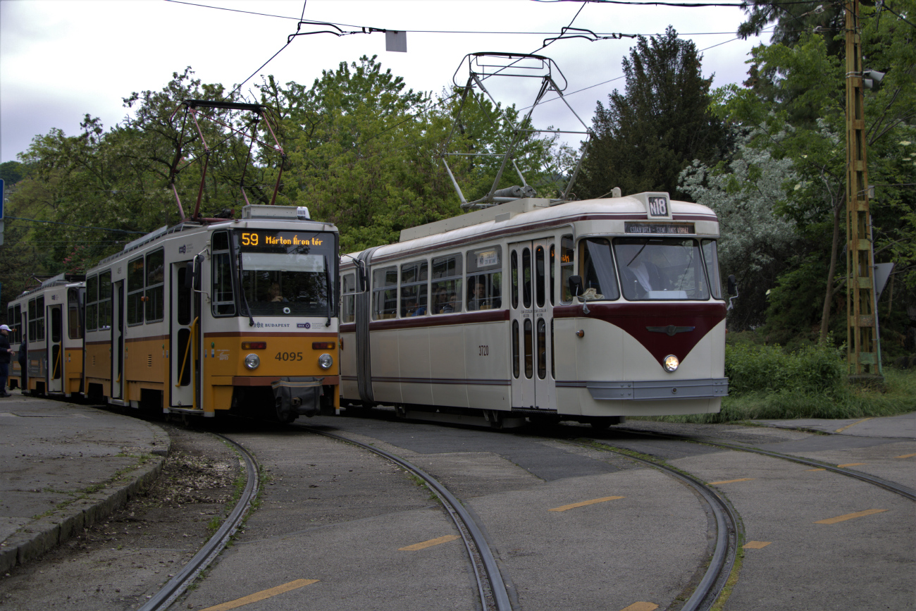 Будапешт, Tatra T5C5K2 № 4095; Будапешт, CSM-1 № 3720