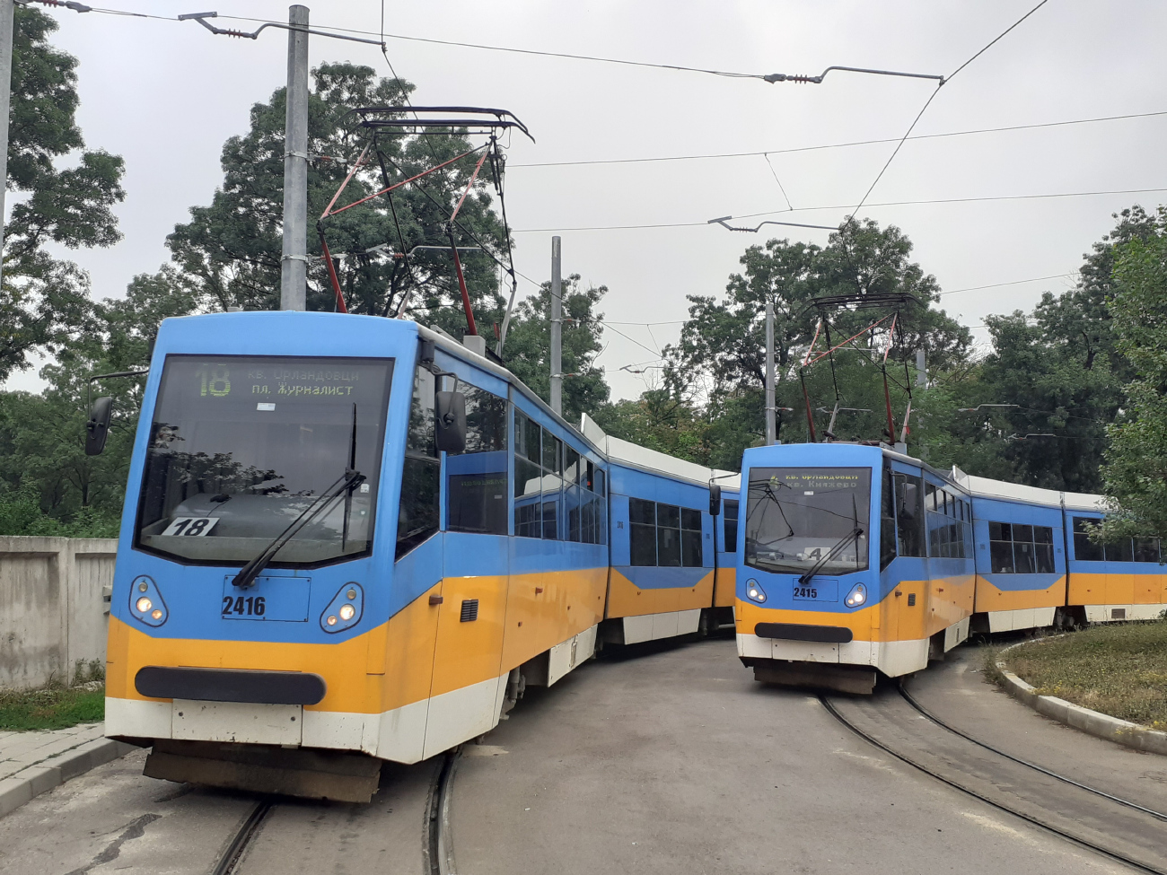 София, Inekon T8M-700 IT № 2416; София, Inekon T8M-700 IT № 2415