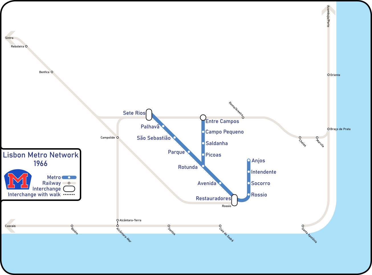 Лиссабонская агломерация — Метро: Карты
