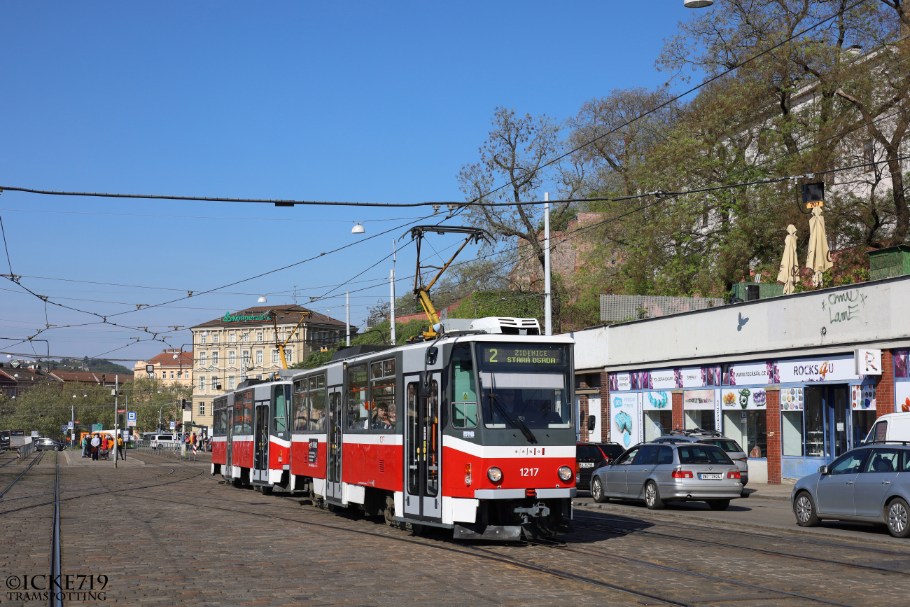 Brno, Tatra T6A5 č. 1217; Brno, Tatra T6A5 č. 1218