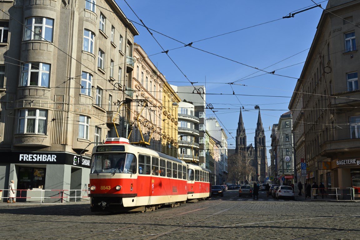 Прага, Tatra T3R.P № 8543