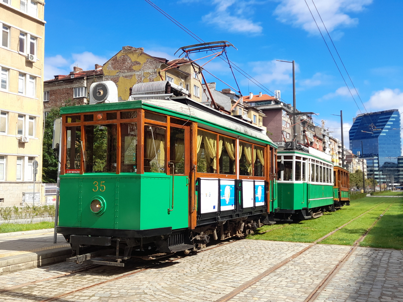 Sofia, Graz/Siemens & Halske 2-axle motor car # 35; Sofia — Parade of all tram trains in Sofia — 18.09.2022