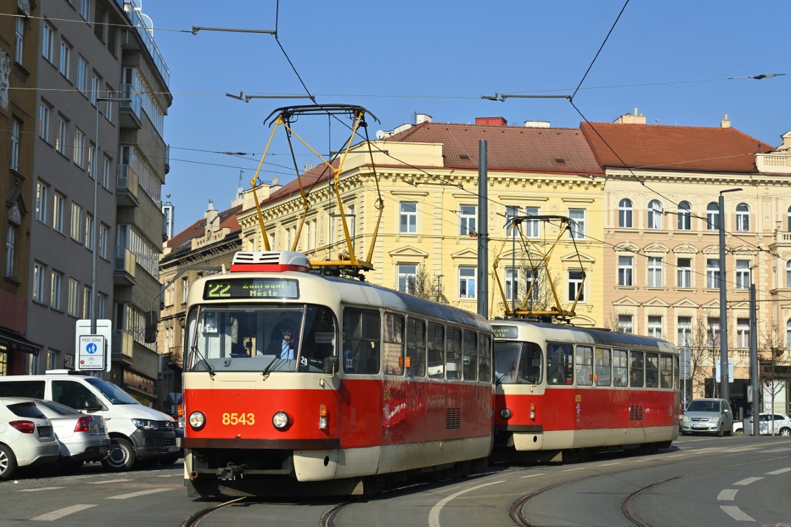 Прага, Tatra T3R.P № 8543