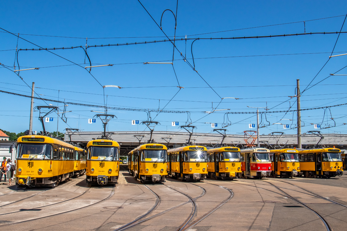Dresden, Tatra T4D-MT № 224 201 (201 317); Dresden, Tatra T4D-MT № 224 263; Dresden, Tatra T4D-MT № 224 267; Dresden — Final farewell to Tatra trams after 56 years of service (03.06.2023)