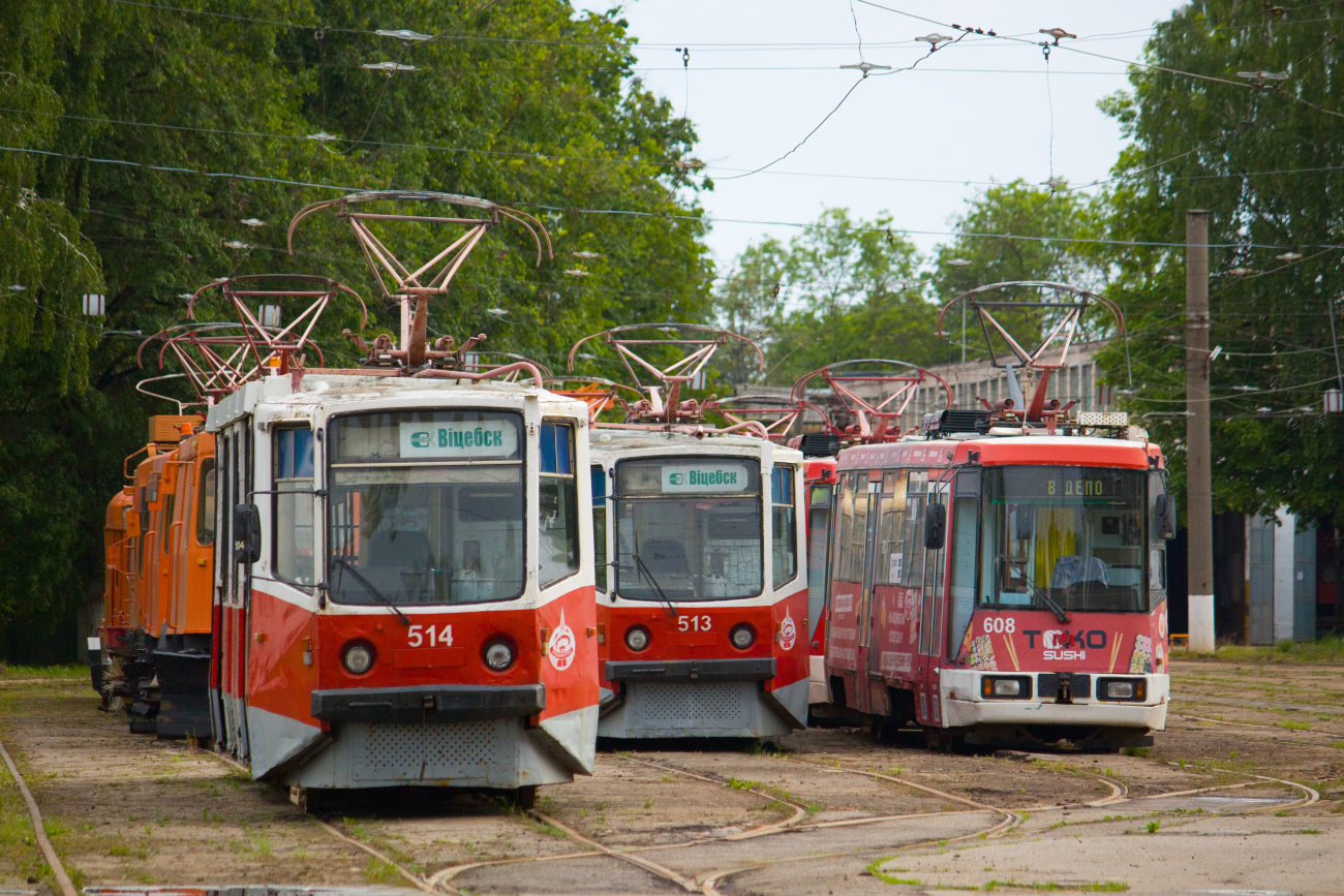 Витебск, 71-608КМ № 514; Витебск, БКМ 60102 № 608