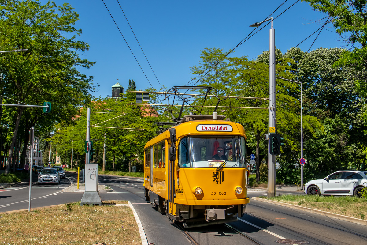 Дрезден, Tatra T4D-MI № 201 002; Дрезден — Окончательное прощание с вагонами Татра после 56 лет службы (03.06.2023)