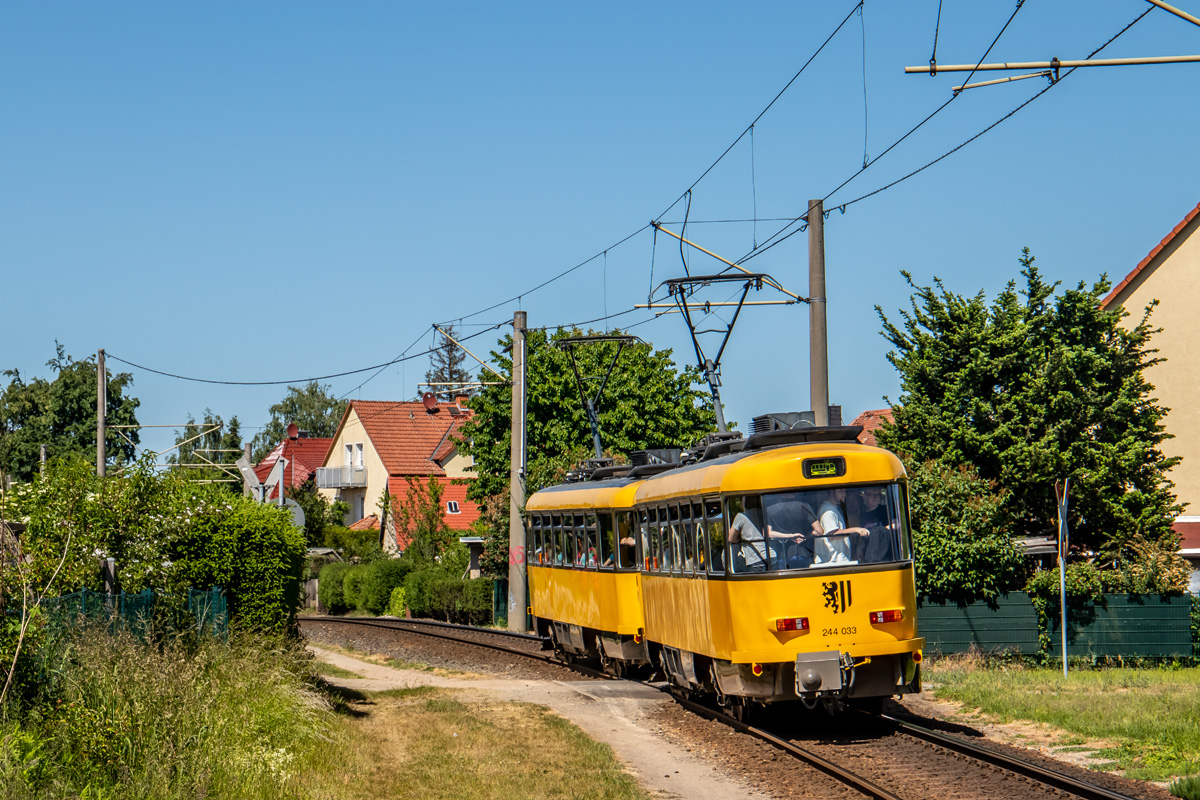 Дрезден, Tatra TB4D № 244 033; Дрезден — Окончательное прощание с вагонами Татра после 56 лет службы (03.06.2023)
