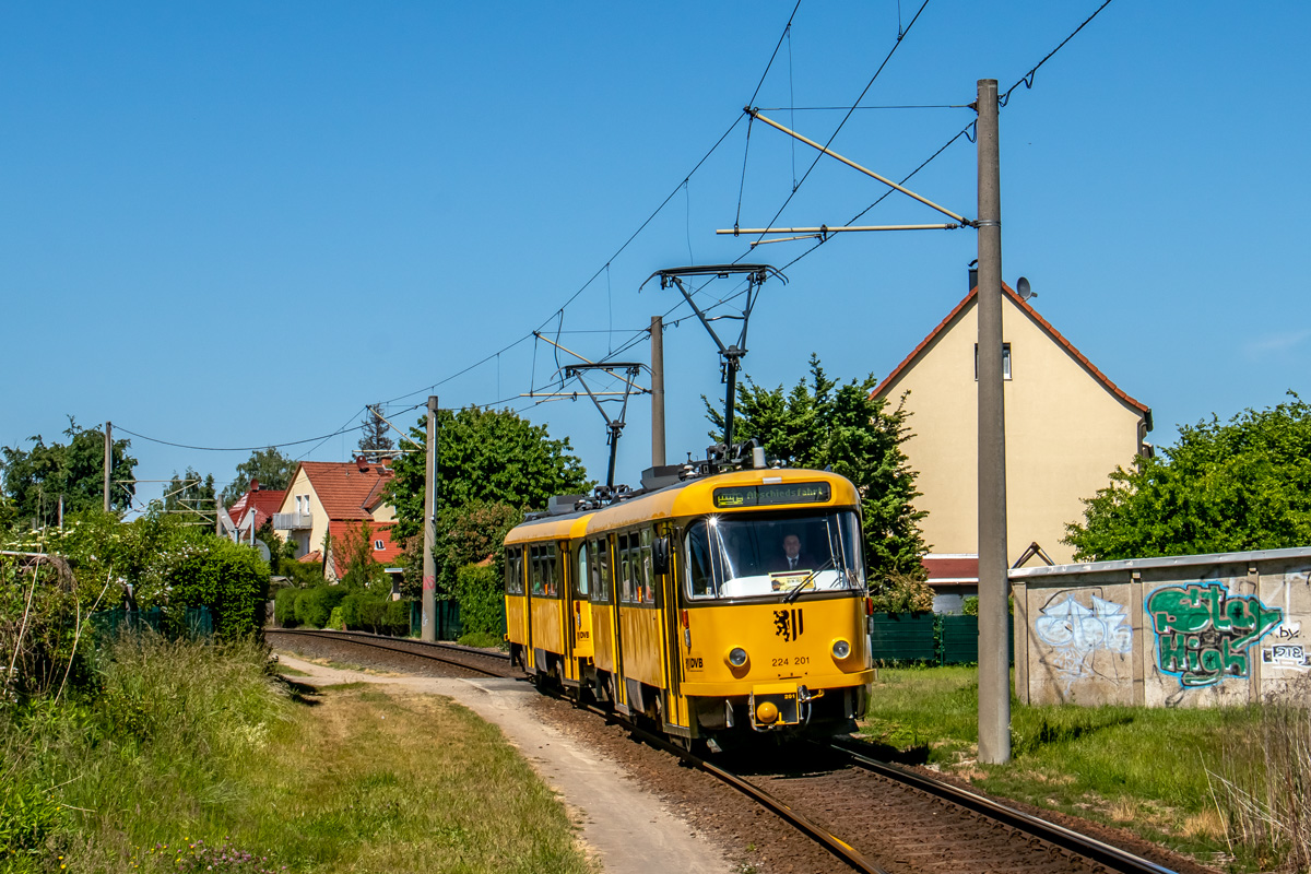 Dresden, Tatra T4D-MT № 224 201 (201 317); Dresden — Final farewell to Tatra trams after 56 years of service (03.06.2023)