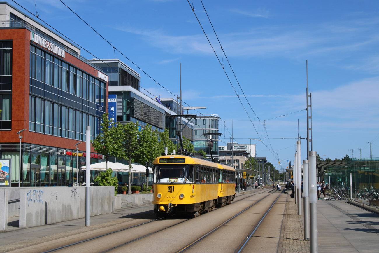 Дрезден, Tatra T4D-MT № 224 201 (201 317); Дрезден — Окончательное прощание с вагонами Татра после 56 лет службы (03.06.2023)