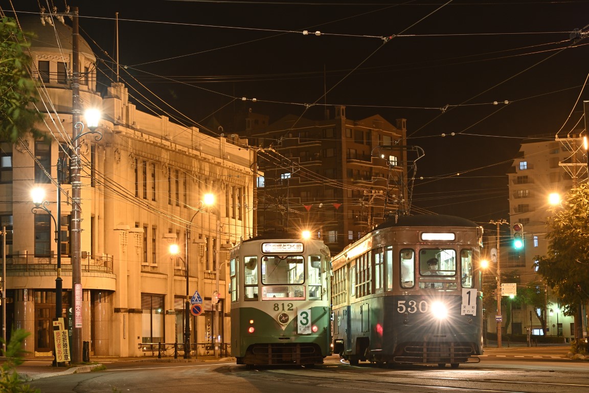 Хакодате, Hakodate series 800 № 812; Хакодате, Nippon Sharyō Hakodate series 500 № 530