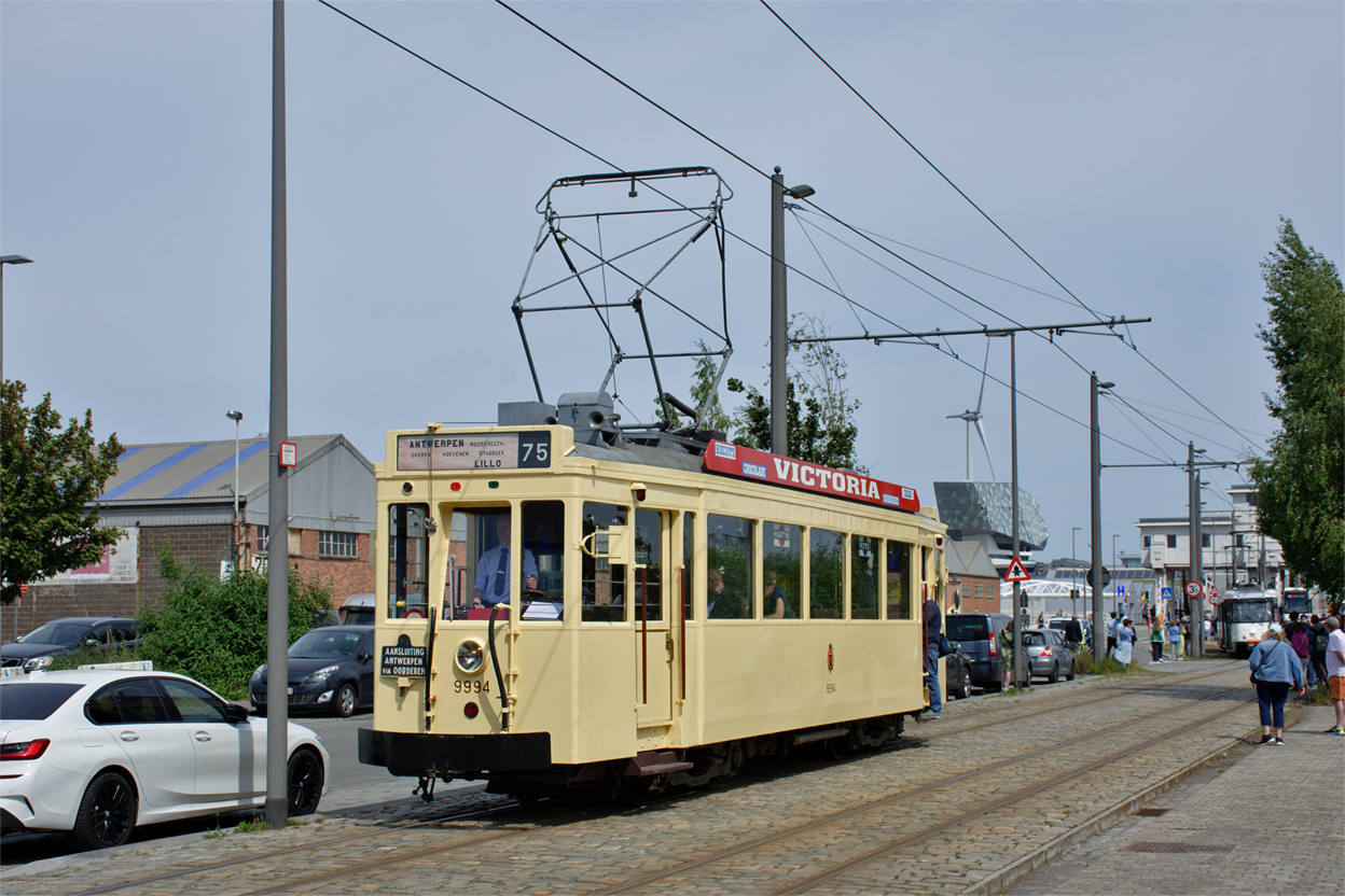 Antwerpen, SNCV Standard wooden motor car Nr. 9994; Antwerpen — 150 years of tram in Antwerpen (28/05/2023)
