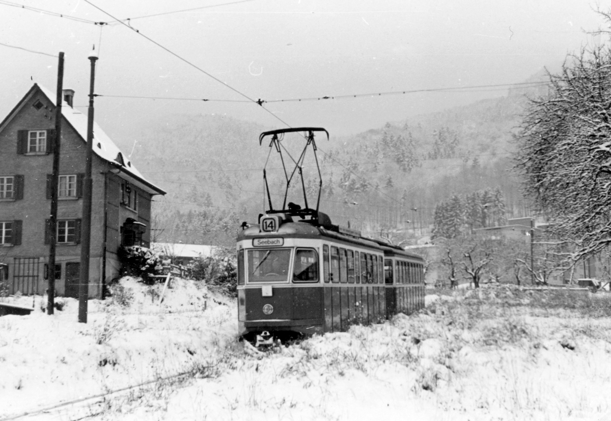 Цюрих, SWS/MFO Be 4/4 "Karpfen" № 1421; Цюрих — Старые фотографии