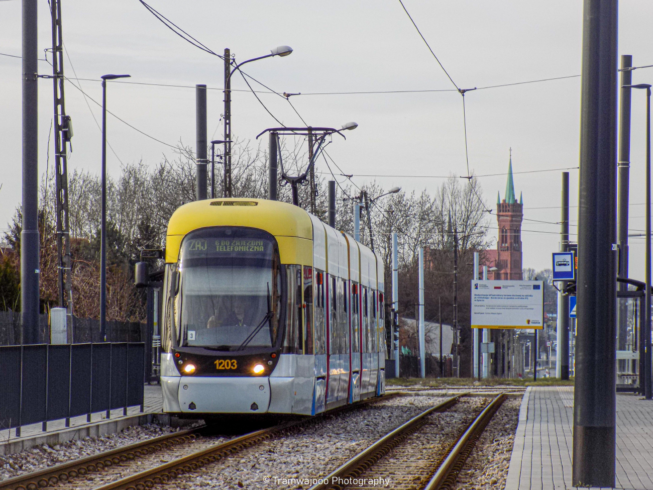 Łódź, Bombardier Cityrunner # 1203; Łódź — Suburban trams — Zgierz Łódź, Bombardier Cityrunner # 1203; Łódź — Suburban trams — Zgierz