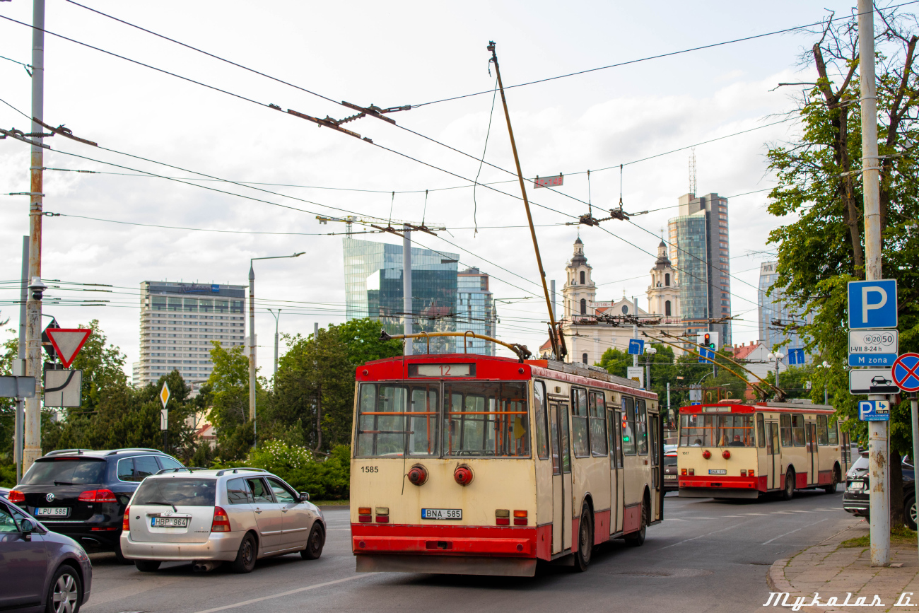 Вильнюс, Škoda 14Tr13/6 № 1585; Вильнюс — Проишествия, ДТП, поломки