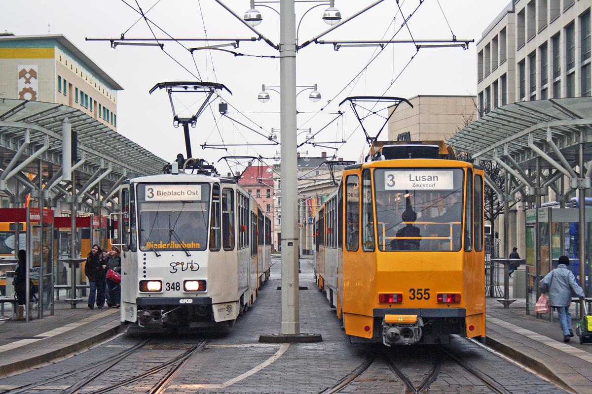 Гера, Tatra KTNF8 № 348; Гера, Tatra KT4DMC № 355