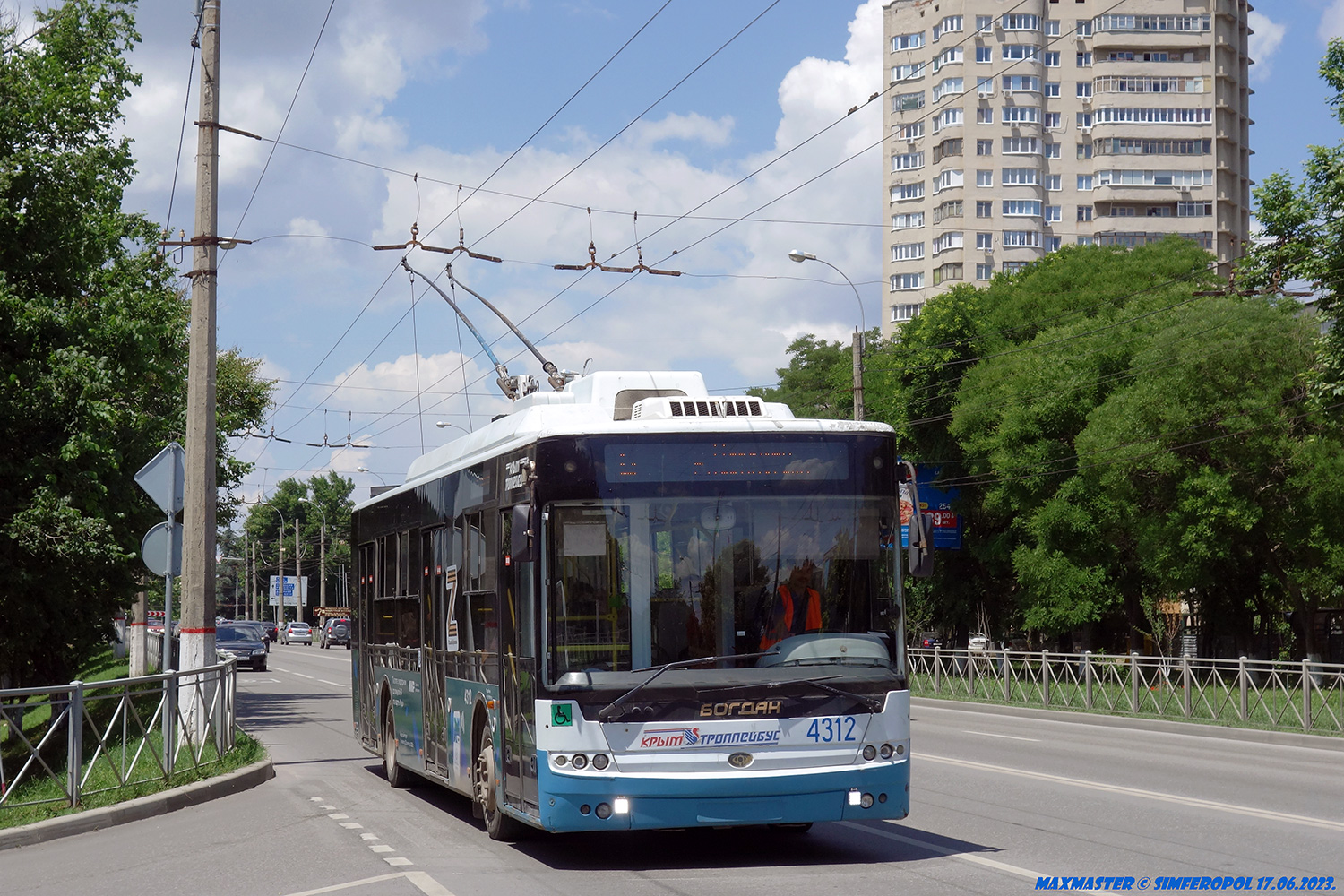 Крымский троллейбус, Богдан Т70110 № 4312